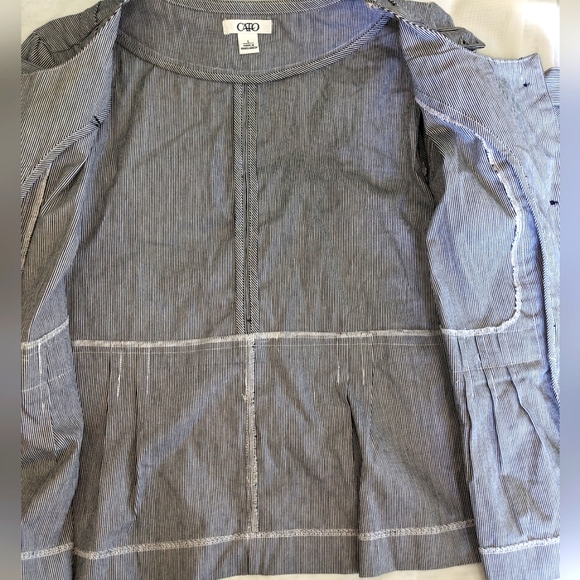 Cato Women's Three Button Striped Accent Jacket - Picture 11 of 11
